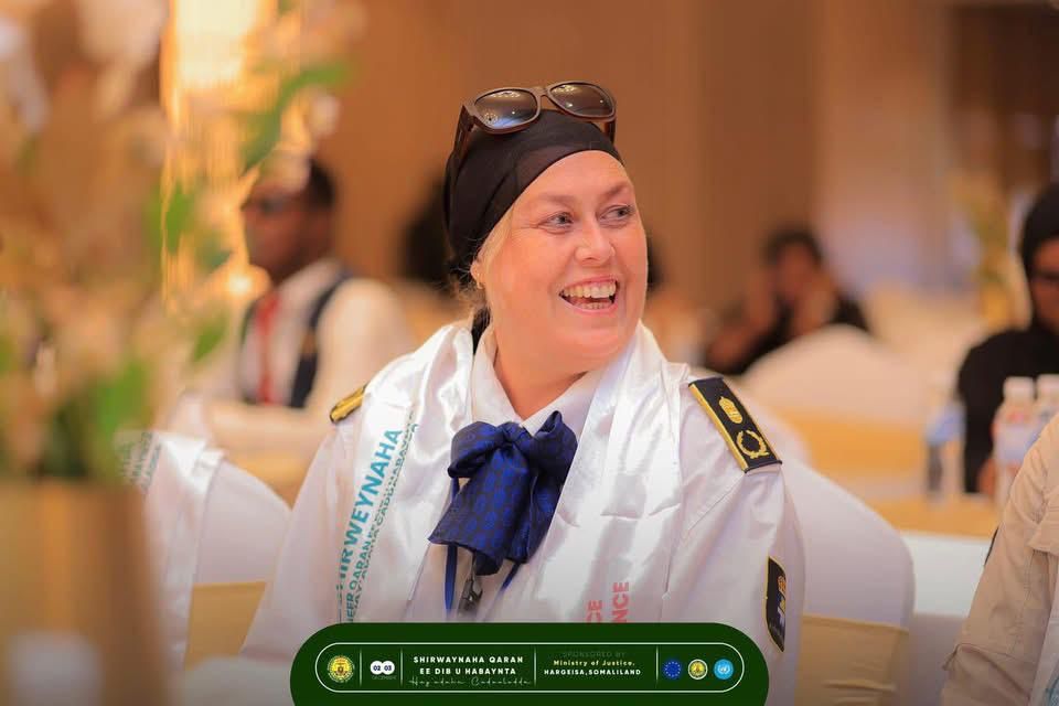 Ellinor Andmarken speaking at an international event